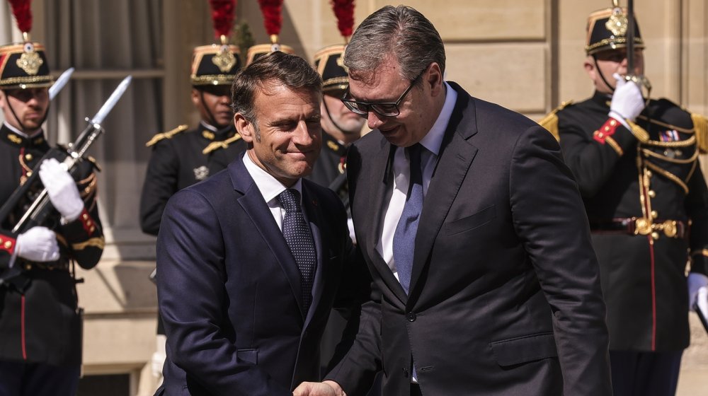 Emanuel Makron i Aleksandar Vučić