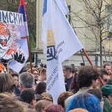 Studenti iz Užica, Čačka i Valjeva idu pešice do Kraljeva 1