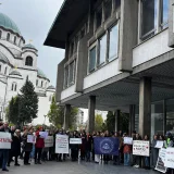 Plenum Narodne biblioteke Srbije obeležio 6. april i zatražio obustavljanje radova na podzemnoj garaži u Skerlićevoj ulici 7