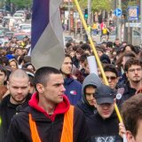 Završena srednjoškolska blokada trake moto-puta ka Novom Beogradu (FOTO, VIDEO) 1