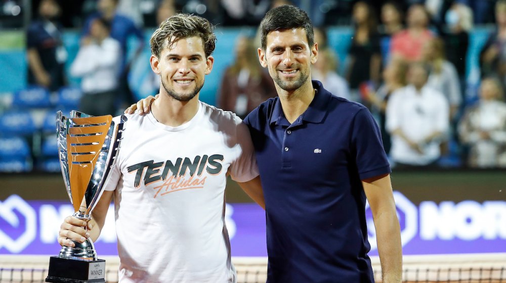 Dominik Tim i Novak Đoković