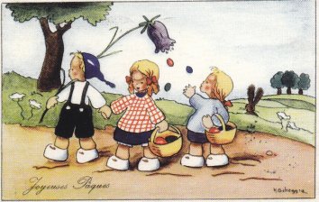 Uskršnje čestitke i razglednice NMŠ Kragujevac 06 Jaje, zec, cveće, pilići, detelina sa četiri lista simbola uskrsnuća, rađanja i buđenja proleća: Običaj koji je nestao - uskršnje čestitke, razglednice i fotografije (FOTO) 6