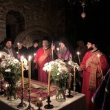 Patrijarh Porfirije služio jutrenje Velike subote u Pećkoj Patrijaršiji 1