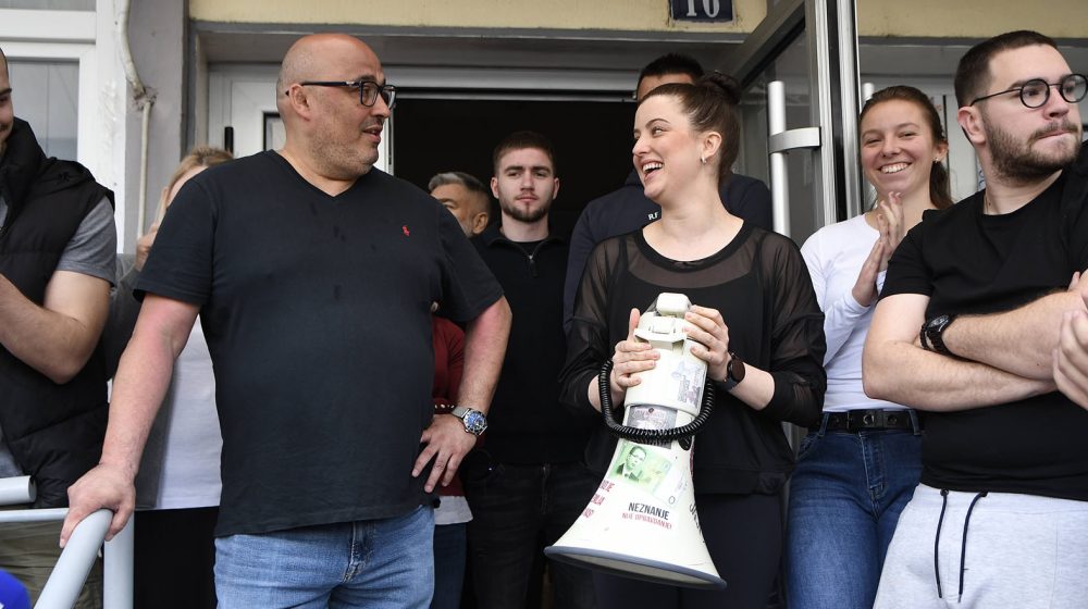 U toku sastanak dela studenata novosadskog DIF-a i dekana Patrika Drida 1