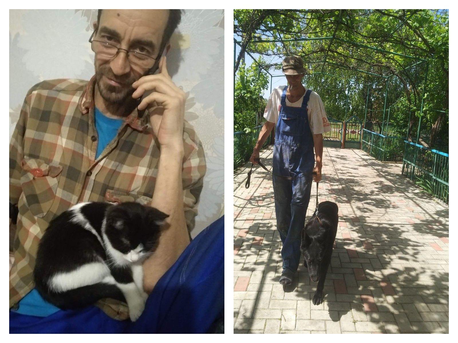 Kako su supružnici iz Rusije postali doušnici za Ukrajinu 6 Sergej i njegovi ljubimci u njegovoj kući u Novoljubimivki