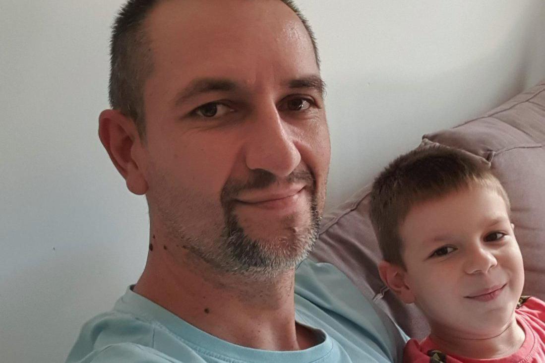 Veselin Vojinović sa sinom Dušanom