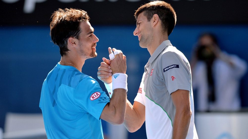 Fabio Fonjini i Novak Đoković