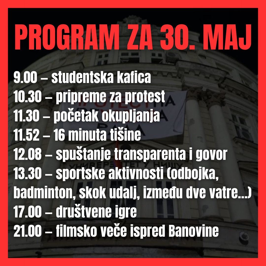 Tribina Slobodnog univerziteta u Nišu o onlajn nastavi ispred rektorata: Studenti koji deseti dan blokiraju zgradu u to vreme najavili "društvene igre" 3