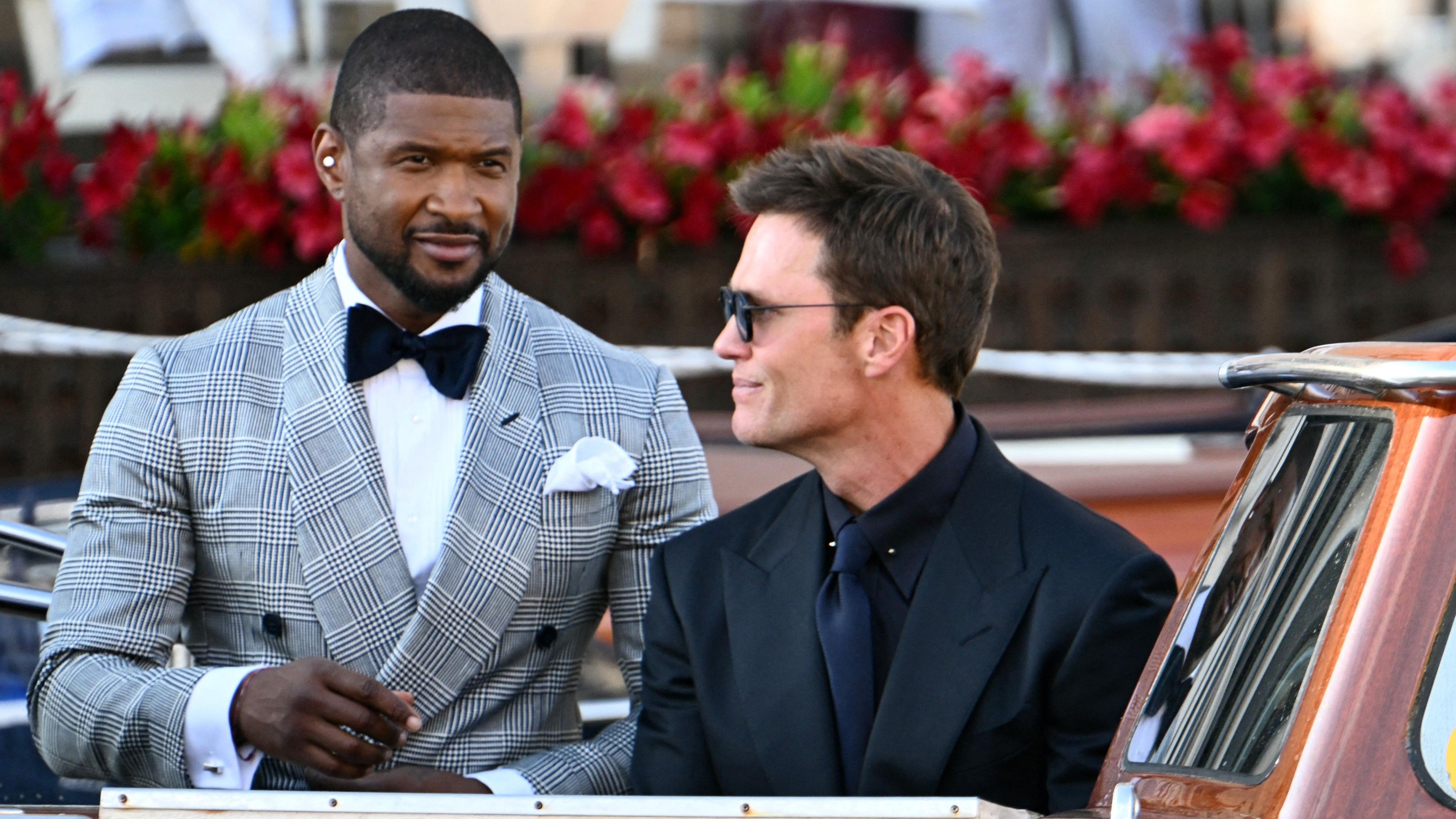 U fotografijama: Venčanje Džefa Bezosa i Loren Sančez u Veneciji 9 Američki pevač Ušer i Tom Brejdi, zvezda američkog fudbala