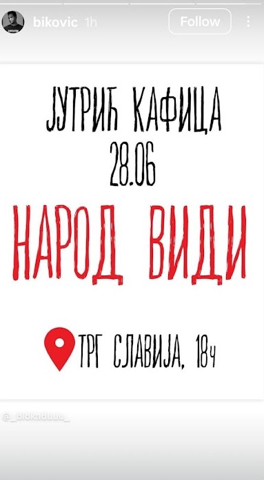 Miloš Biković ponovo uz studente: "Jutrić, kafica, narod vidi" 2 Miloš Biković ponovo uz studente: "Jutrić, kafica, narod vidi" 1