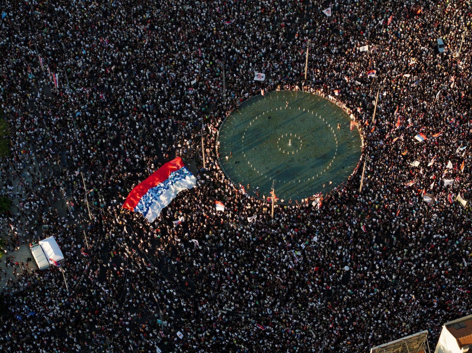 U fotografijama: Vidovdanski protest u Beogradu 2 Vidovdanski protest
