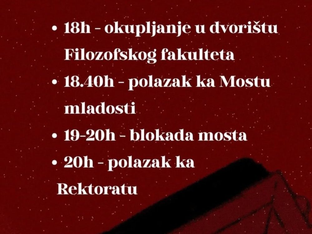 Obeležavanje šest meseci studentskih blokada u Nišu: Večeras protest ispred Filozofskog fakulteta 2