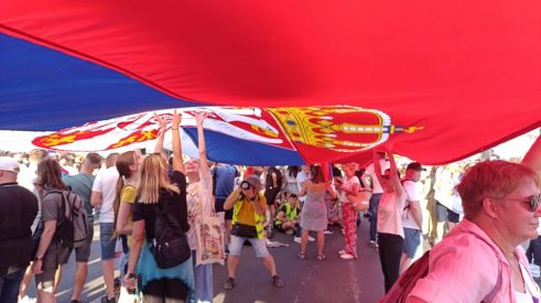 Slavija Vidovdan protest 28. jun Incidenti nakon studentskog protesta na Vidovdan, ima povređenih i privedenih (FOTO, VIDEO) 36