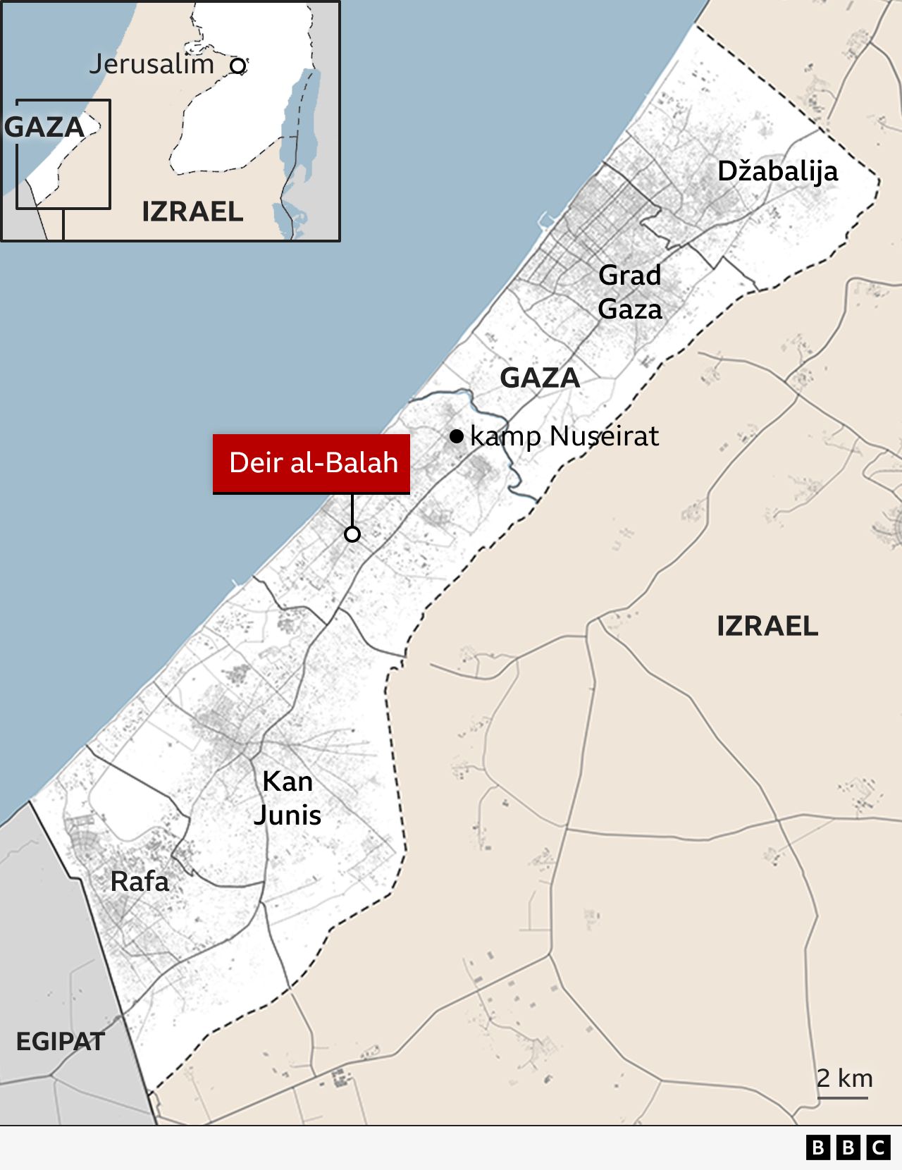 Desetine ljudi umrle od gladi u Gazi, Izrael nastavlja kopnenu operaciju 4 mapa pojasa Gaze