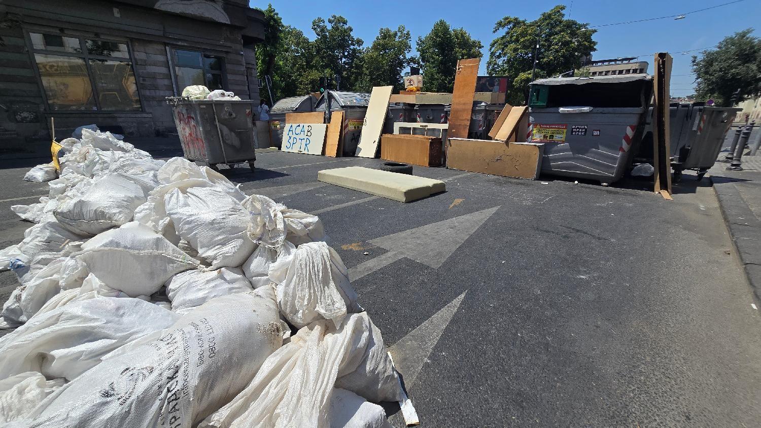 Blokada Glavne ulice u beogradskoj opštini Zemun 6. jula