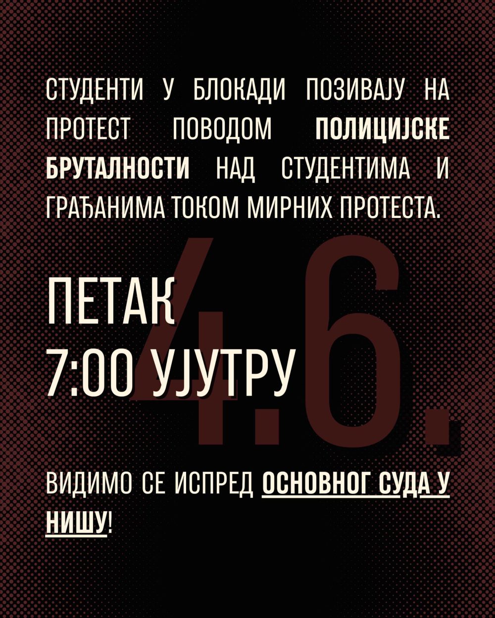 Počeo celodnevni protest u Nišu: Studenti izdali uputstva sa korisnim savetima 2