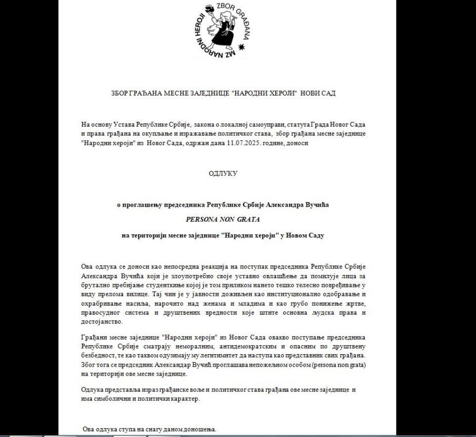Zbor građana MZ Narodni heroji progasio Vučića nepoželjnom osobom 2 Zbor građana MZ Narodni heroji progasio Vučića nepoželjnom osobom 2