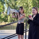 Protest ispred Rektorata Novosadskog univerziteta zbog pomilovanja okrivljenih za napad na studentkinju 6