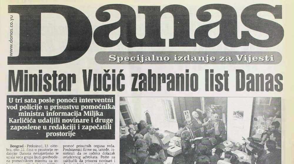 Kako je Vučić zabranio list Danas 1