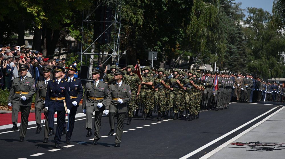Vojna parada "Snaga jedinstva" 20. septembra ispred Palate Srbija 1
