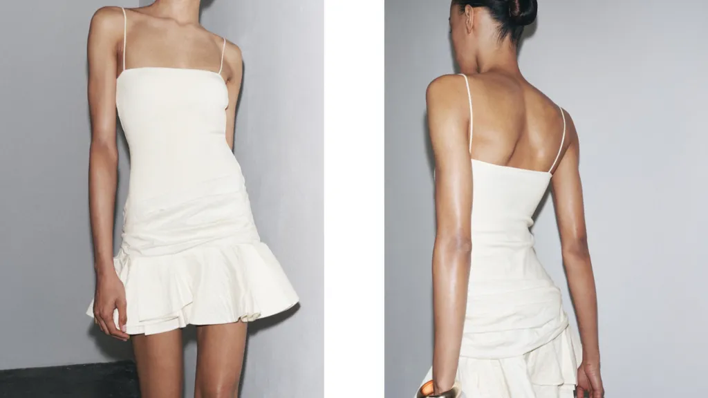 Dve devojke u belim kratkim haljinama na bratele