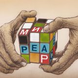 Poljskom autoru Marsinu Bondareviču Gran pri 23. Međunarodnog salona antiratne karikature Kragujevac 10