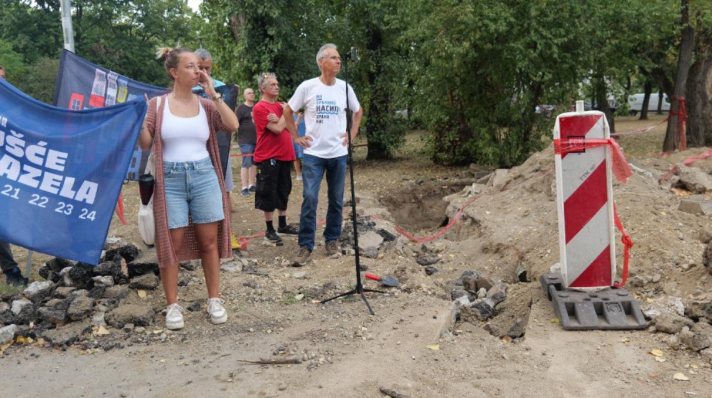 Građani Novog Beograda jutros blokirali radove na Savskom nasipu 1