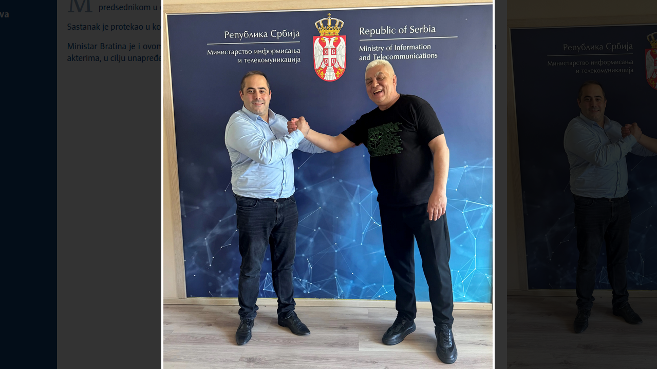 Boris Bratina primio osuđivanog ekstremistu Mišu Vacića u Ministarstvu informisanja: Kakav zajednički interes imaju njih dvojica? 2 Boris Bratina primio osuđivanog ekstremistu Mišu Vacića u Ministarstvu informisanja: Kakav zajednički interes imaju njih dvojica? 3