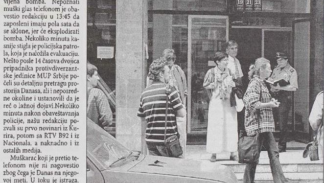 Evakuacija Danasa zbog dojave o bombi: Pogled iz 2025. na jedan dan iz 2005. 1