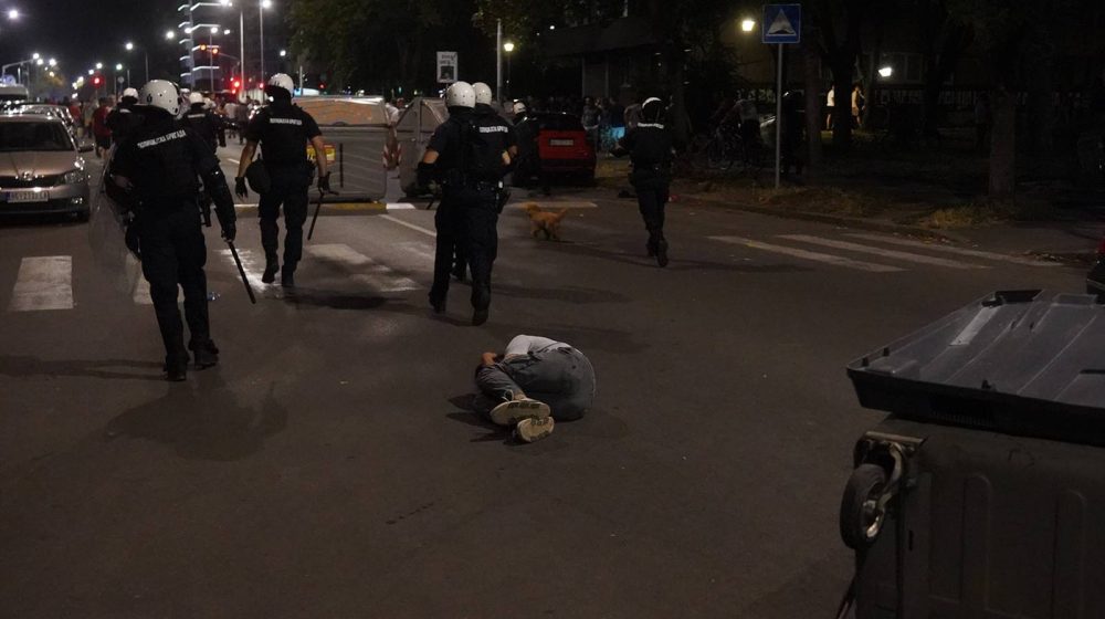 Protest na Novom Beogradu, policija