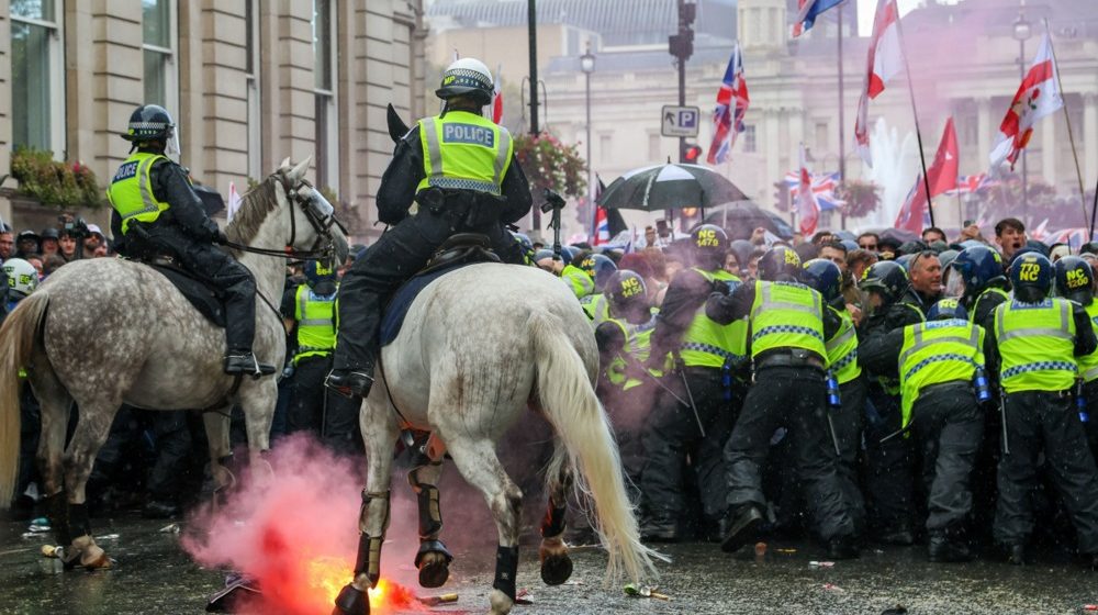 Hapšenja na demonstracijama desničara u Londonu 1
