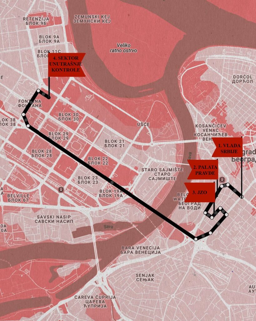 UŽIVO Protest "Indeks je jači od pendreka": Na kraju protesta prosuta crvena farba ispred Sektora unutrašnje kontrole MUP-a (FOTO; VIDEO) 10