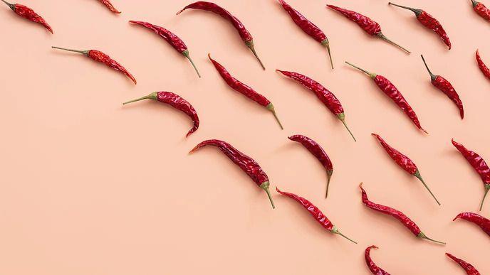 Craven papričice poređane u uglu