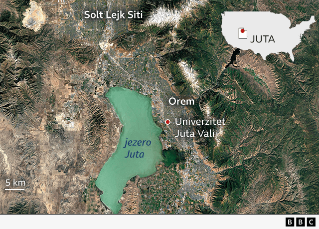 čarli kirk, ubistvo čarlija kirka, charlie kirk, potraga za ubicom čarlija kirka, mapa Jute