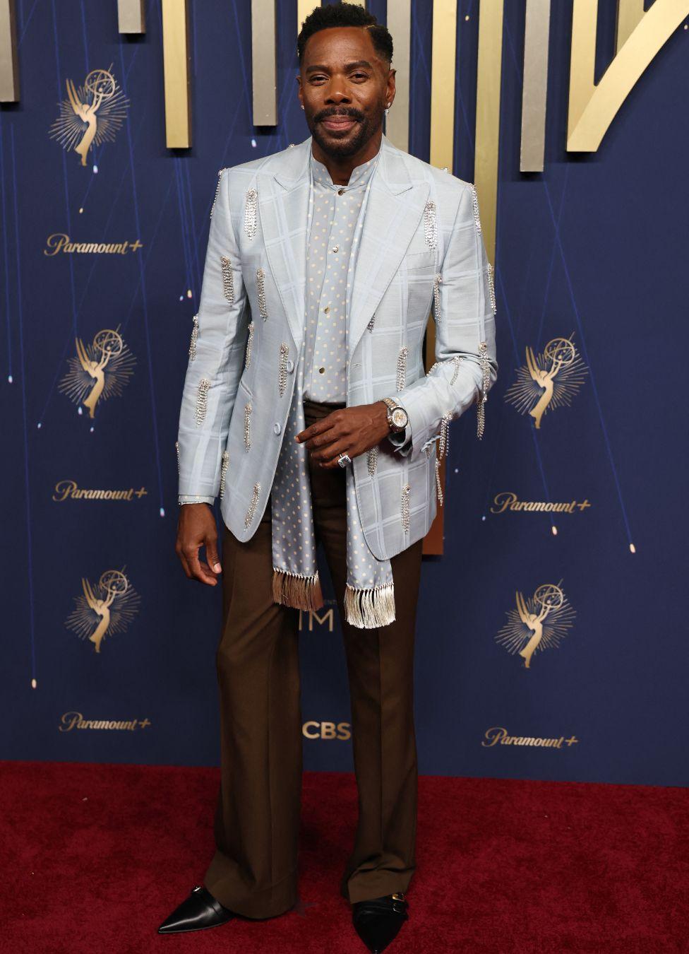 Sidni Svini, Džena Ortega, Selena Gomez i sjaj dodele Emi nagrada u fotografijama 15 Kolman Domingo, glumac u seriji „Četiri godišnja doba“ u braon pantalonama i srebrnom sakou