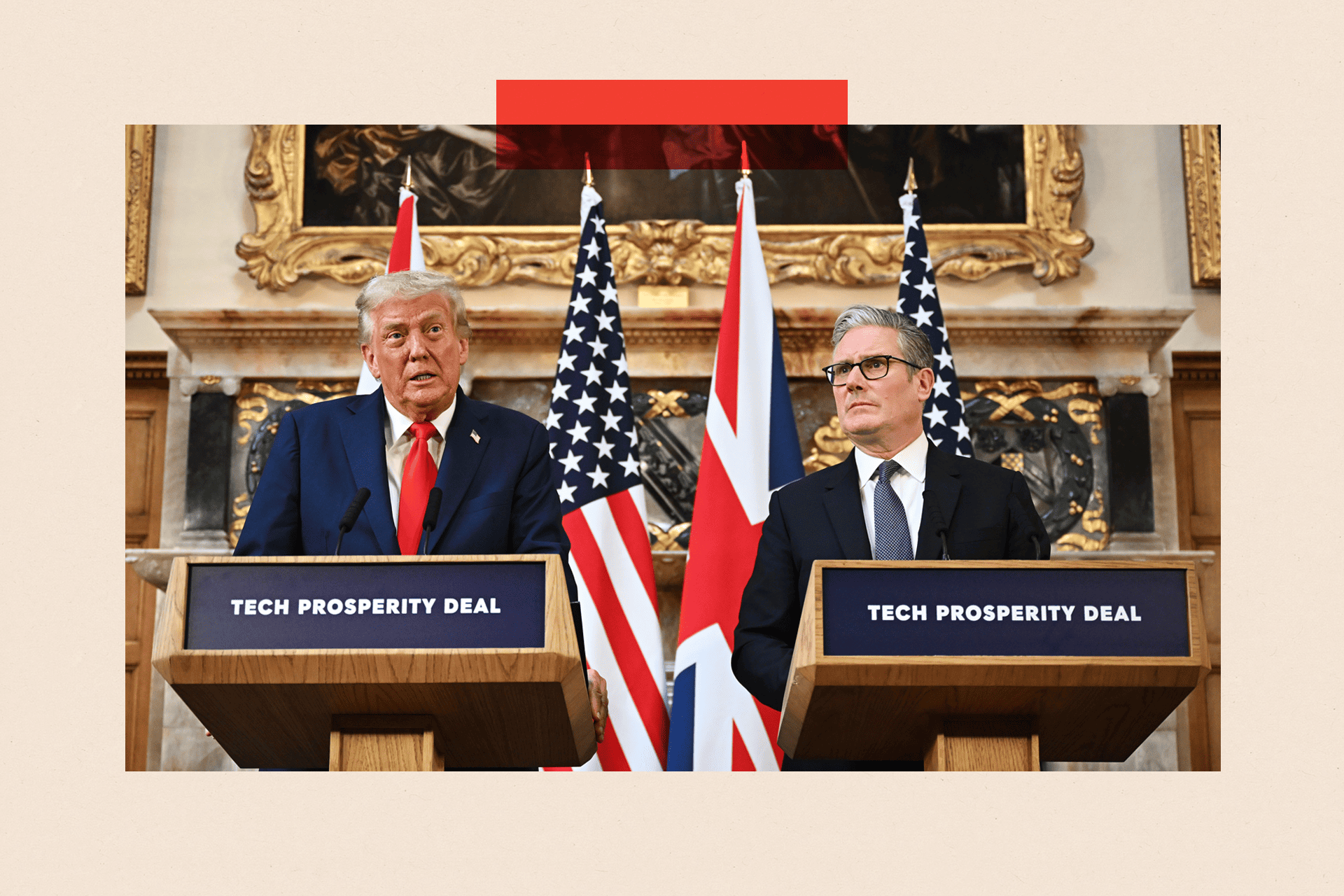 Donald Tramp i Kir Starmer na konferenciji za novinare u londonu