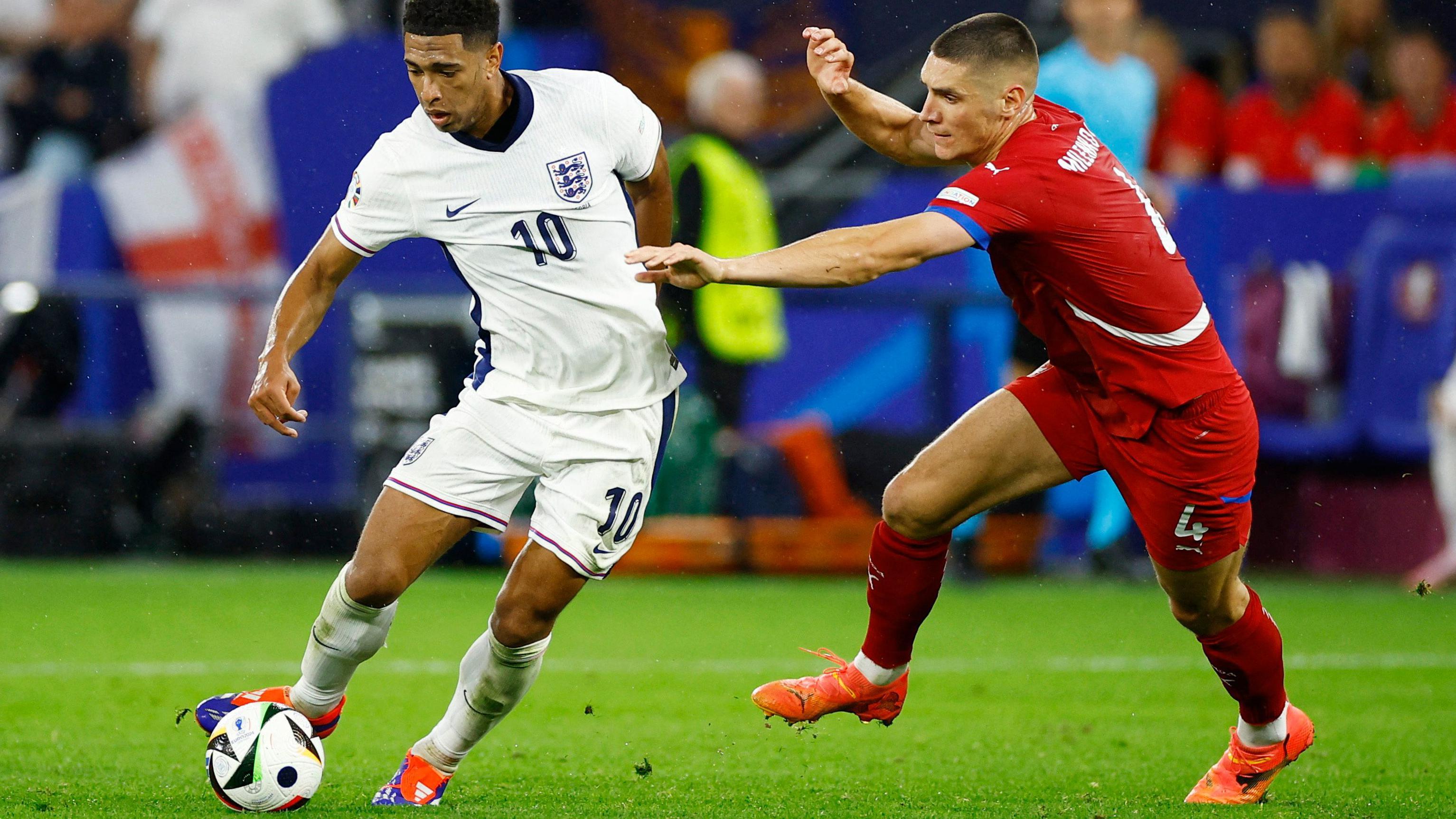 Srbija - Engleska: Tuhel pričao o „srpskim sportistima svetske klase" 1 Duel Džuda Belingema i Nikole Milenkovića na Evropskom prvenstvu u Nemačkoj 16. juna 2024. u Gelzenkirhenu