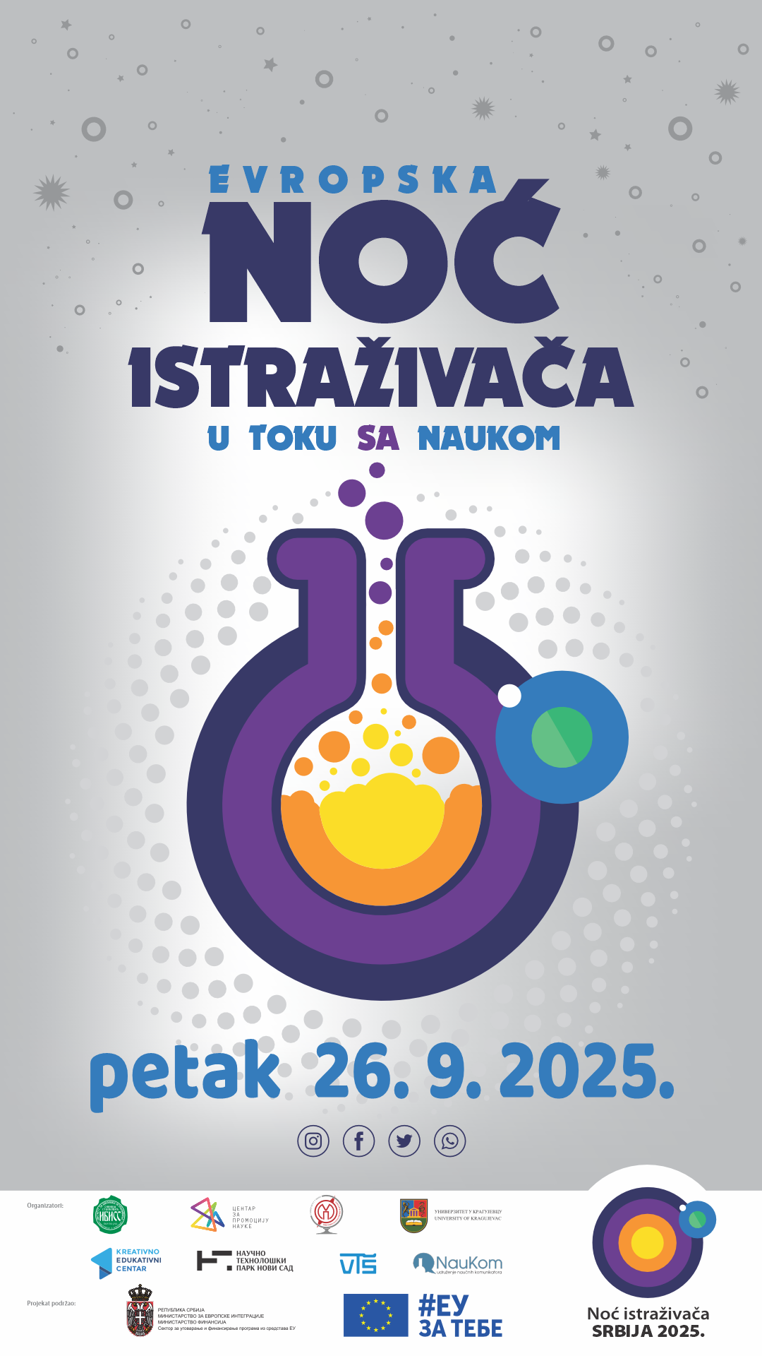 16. Evropska noć istraživača – „U toku sa naukom” 26. septembra širom Srbije 1