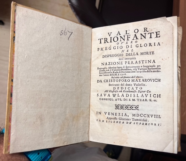 Narodna biblioteka Srbije nabavila staru i retku knjigu Krsta Mazarovića 2