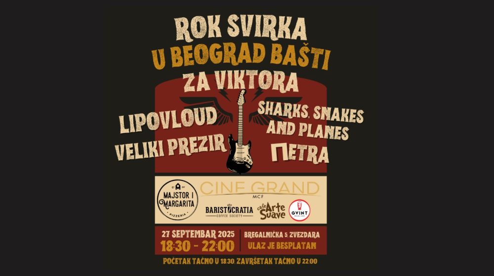 Besplatna rok svirka u Beograd Bašti: Veliki prezir, Sharks, Snakes and Planes, ПETRA i ЛИПОВ LOUD 1