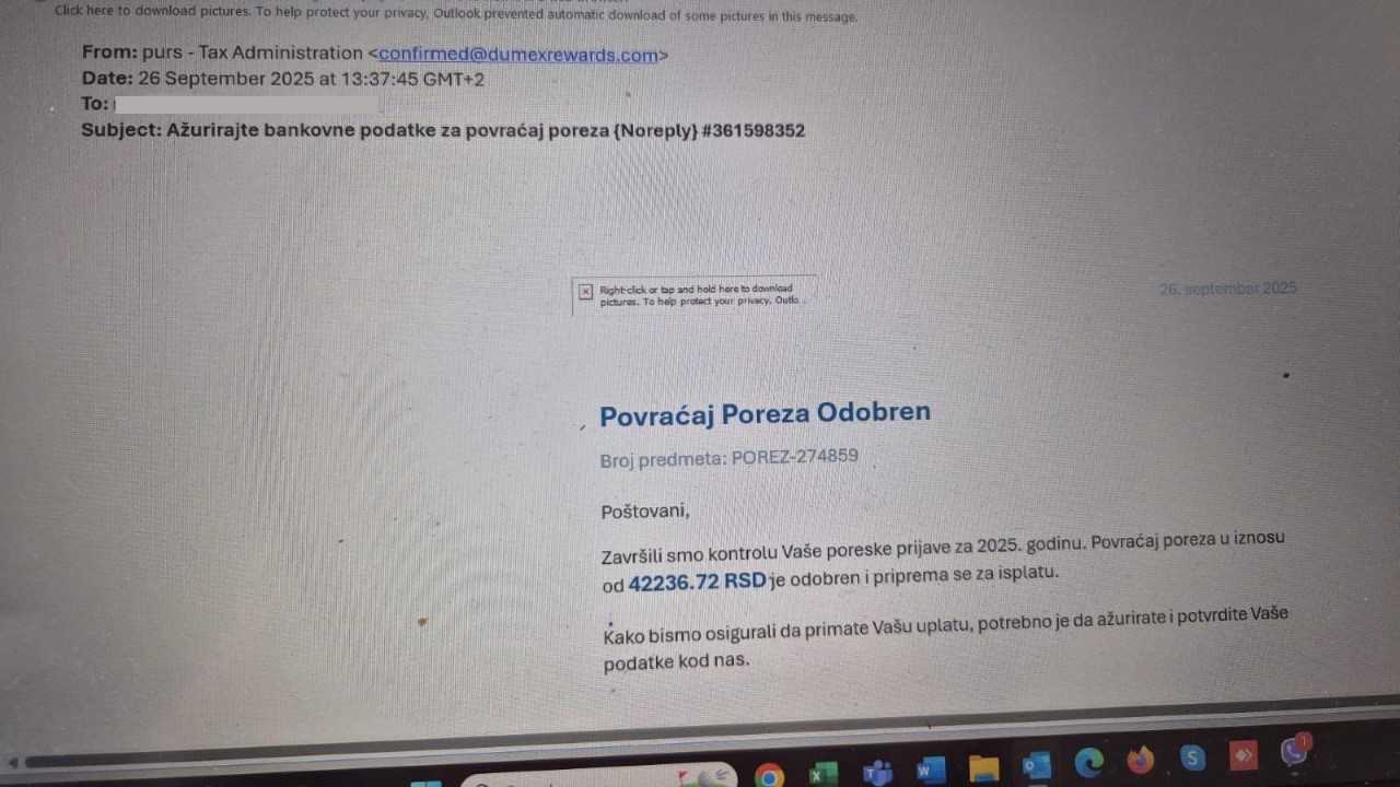 Poreska uprava upozorava na pokušaj prevare 2 Poreska uprava upozorava na pokušaj prevare 2