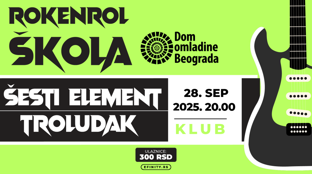 Bendovi Šesti element i Troludak na Rokenrol školi u Domu omladine 1