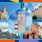 Razglednica Rige: Secesija, zaliv i pijaca 6