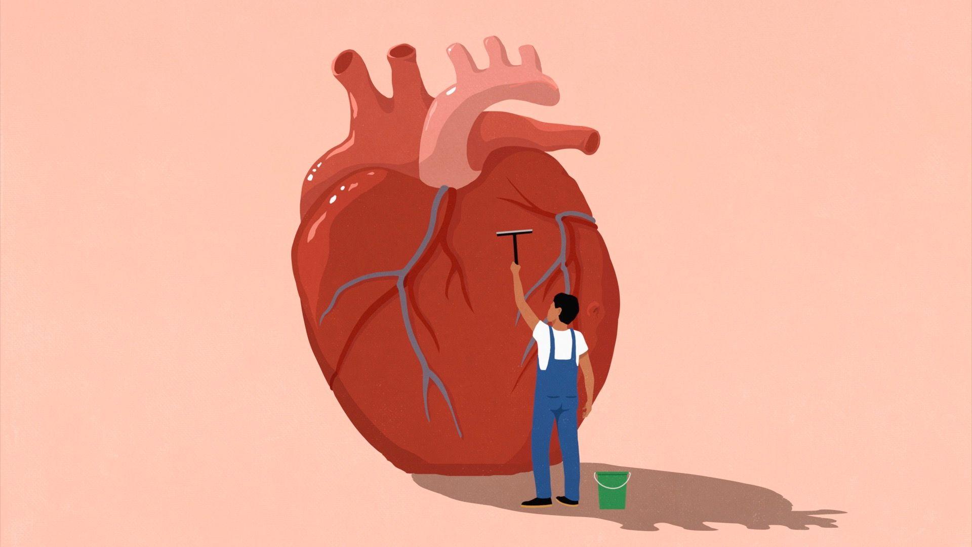 Kako sačuvati zdravo srce 1 Ilustracija muškarca ispred srca