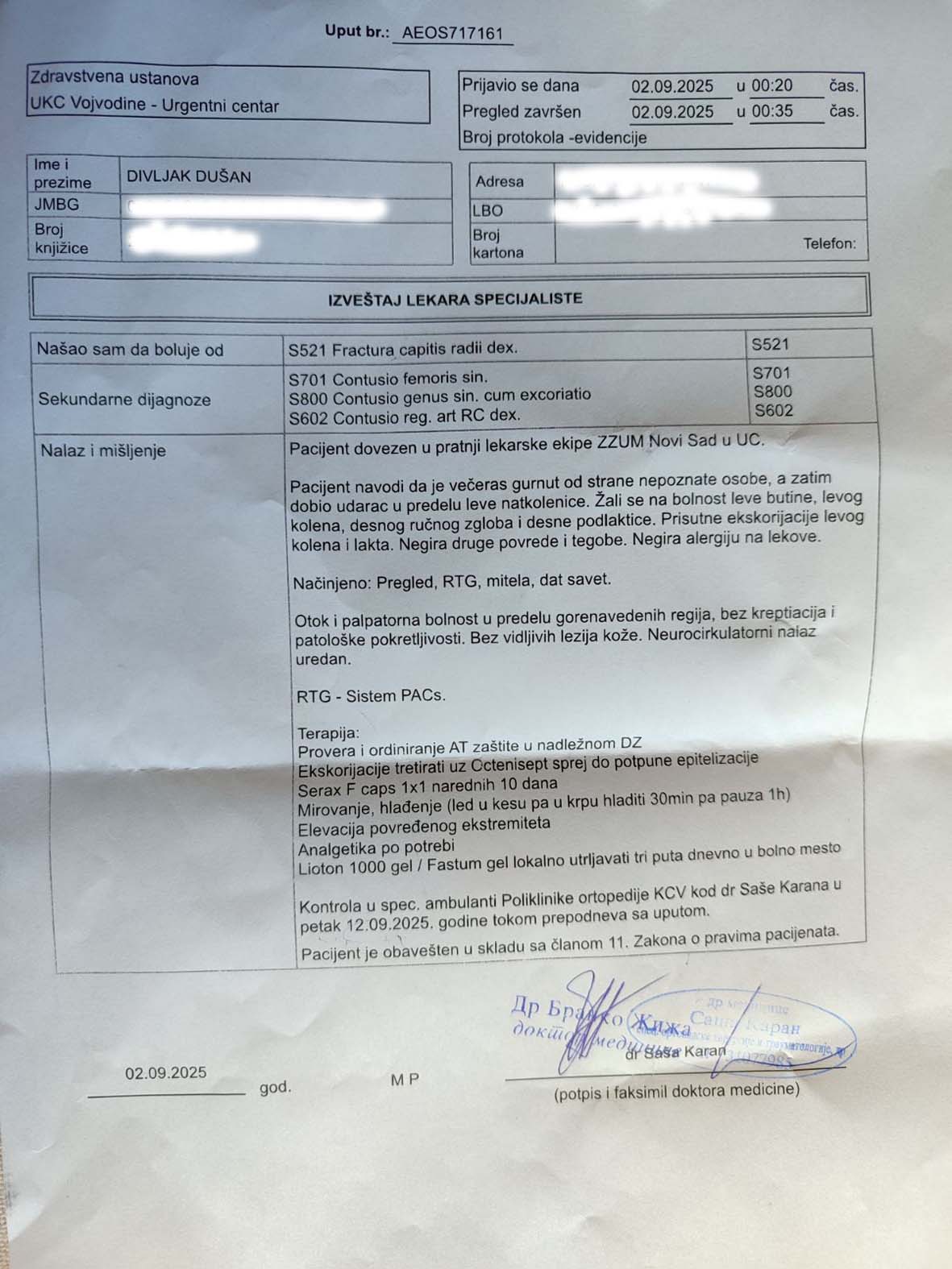 Novosađaninu policija polomila ruku kod DIF-a: "Šutirali me i prskali biber-sprejom dok sam ležao na zemlji" 2