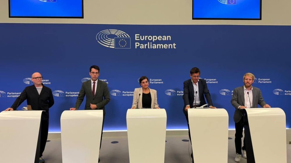 Dobrica Veselinović se obratio na pres konferenciji u Evropskom parlamentu 1