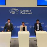 Dobrica Veselinović se obratio na pres konferenciji u Evropskom parlamentu 4