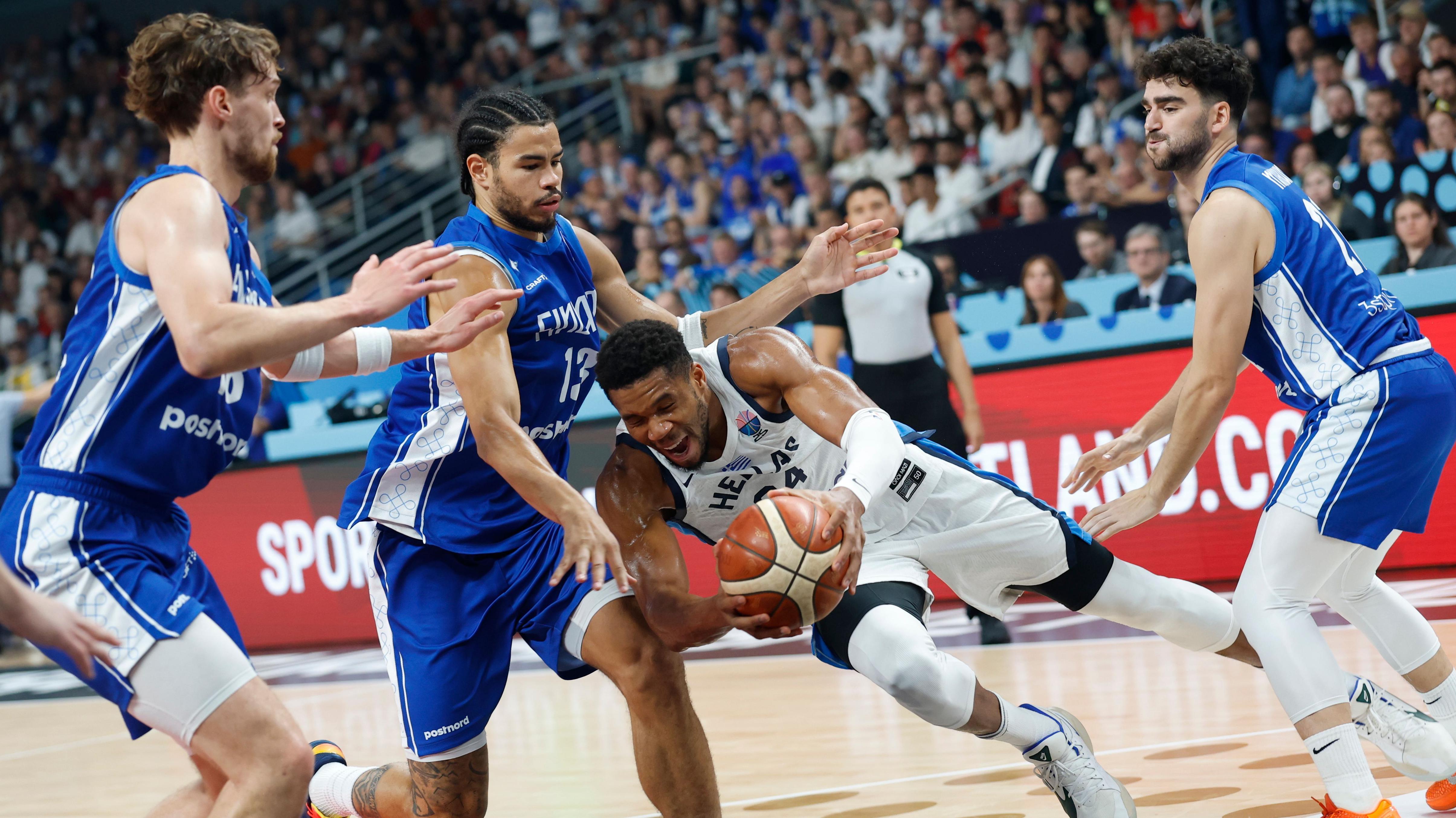 Umalo od gotovog veresija: Grcima bronza, Fincima kapa dole 2 Janis Adetokumbo u duelu sa više finskih reprezentativaca