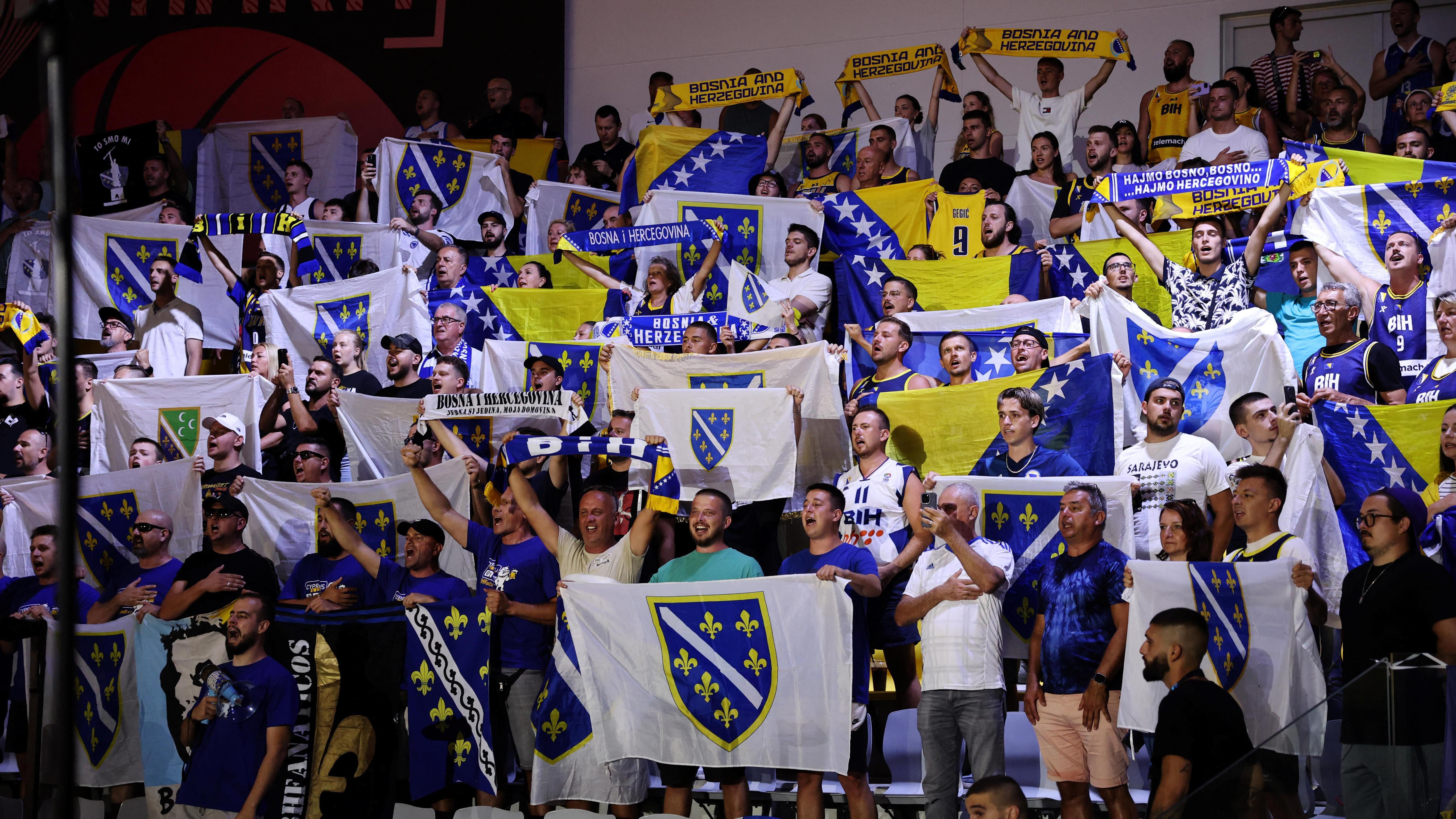 Šampion Evrope ide kući, Grčka i Adetokunbo prejaki za Španiju, raduje se Gruzija 4 Navijači Bosne i Hercegovine u Limasolu