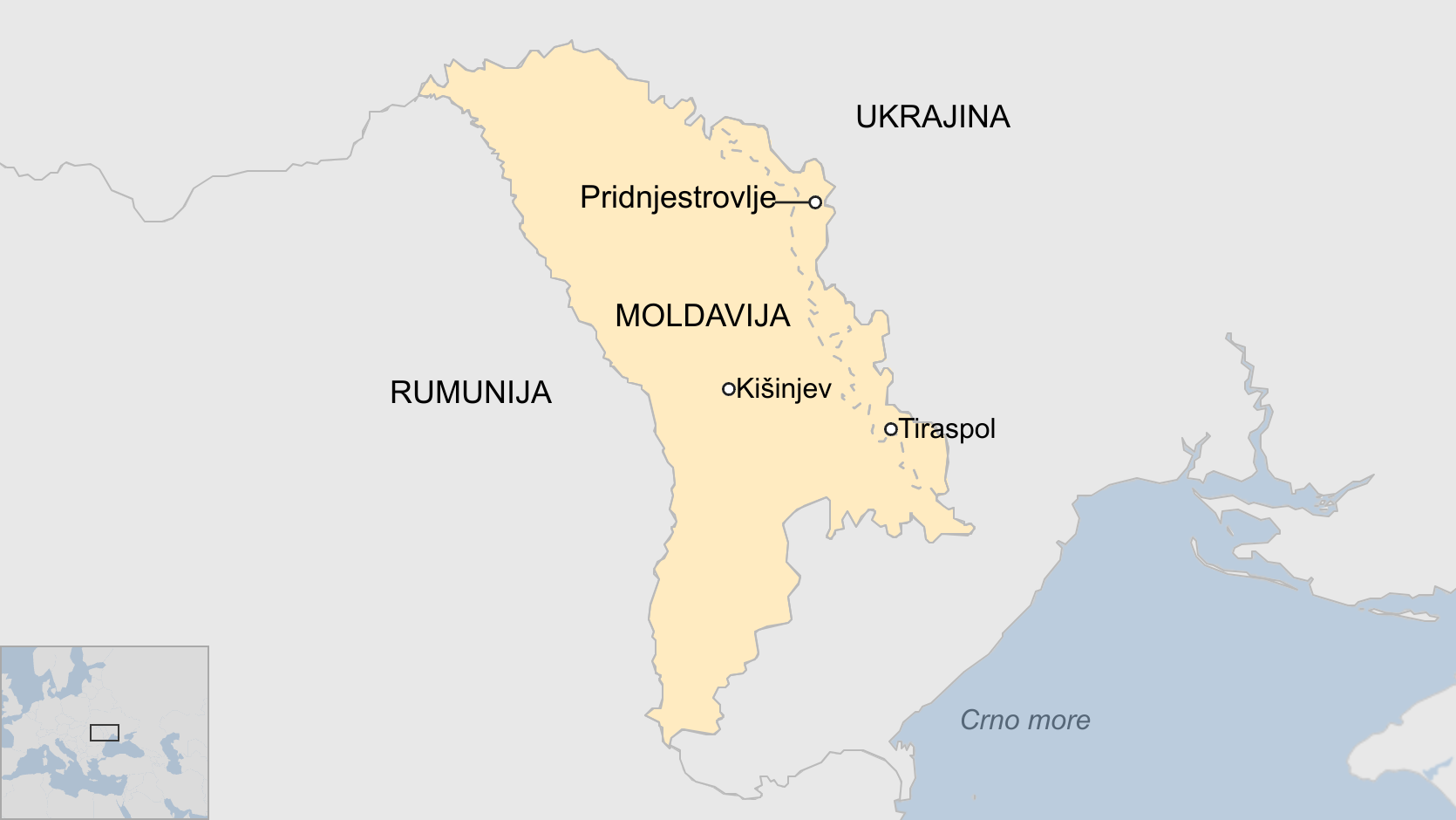 Mapa Moldavije 